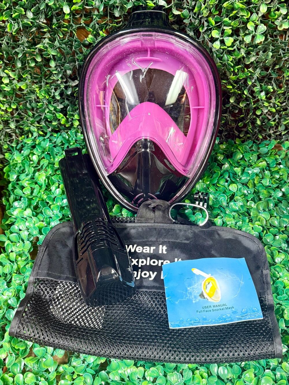 No Brand Name Full Face Snorkel Mask Size Large-XL.